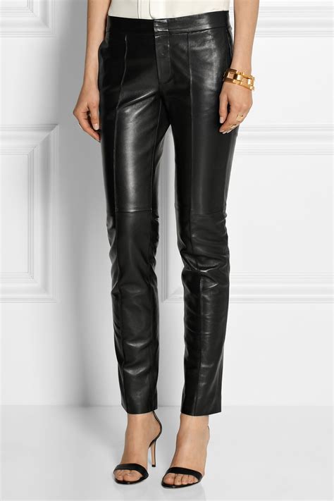 leather gucci pants|Gucci tailored pants.